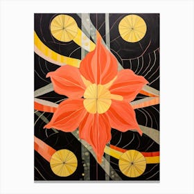 Daffodil 1 Hilma Af Klint Inspired Flower Illustration Canvas Print