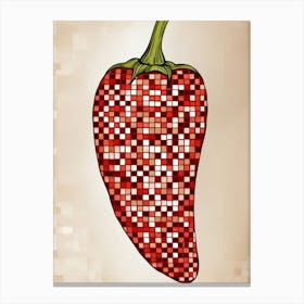 Mosaic Strawberry Vector Canvas Print