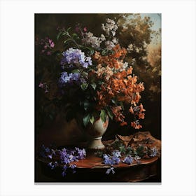 Baroque Floral Still Life Phlox 1 Canvas Print