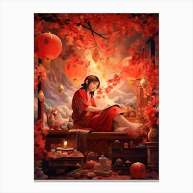 The Year Of The Dragon Illustration 5 Canvas Print