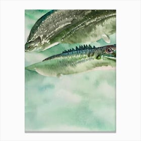 Ichthyosaur Storybook Watercolour Canvas Print