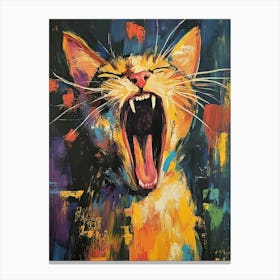 Fantastic Screaming Cat 11 Canvas Print