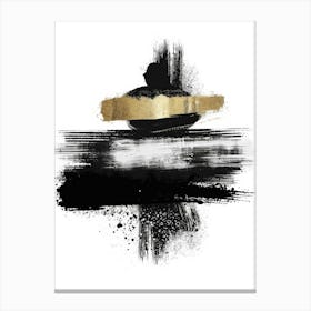 Abstract Black And Gold Painting 21 Canvas Print