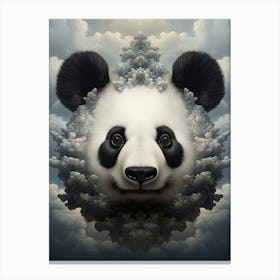 Panda Art In Precisionism Style 3 Canvas Print
