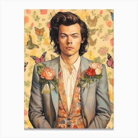 Harry Styles Kitsch Portrait 17 Canvas Print