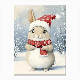 Santa Bunny Canvas Print