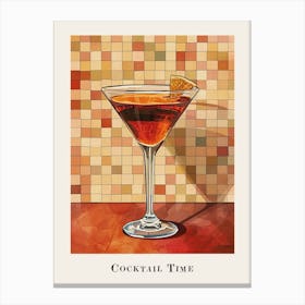 Cocktail Time Poster 7 Canvas Print