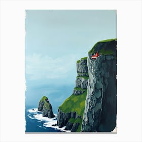 House On The Cliffs Canvas Print