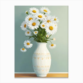 Daisies In A Vase 1 Canvas Print