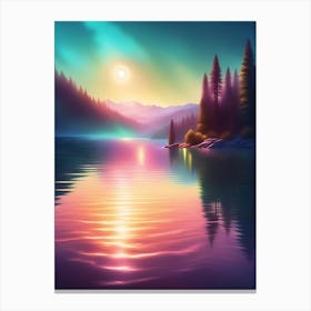 Sunset At The Lake 2 Canvas Print