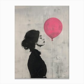 The Girl With The Pink Balloon Canvas Print