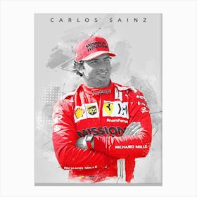 Carlos Sainz Drawing Graffiti Canvas Print