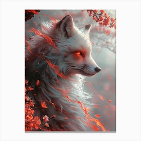 Beautiful Fantasy White Fox 9 Canvas Print