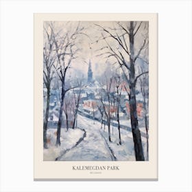 Winter City Park Poster Kalemegdan Park Belgrade Serbia 8 Canvas Print