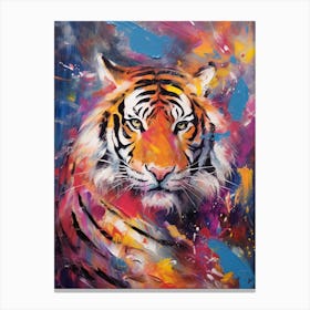Tiger Abstract Expressionism 1 Canvas Print