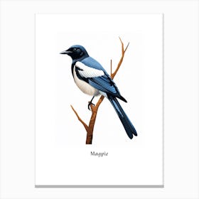 Magpie Kids Animal Poster Canvas Print