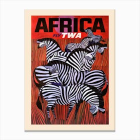 Twa Travel Poster For Africa By David Klein Canvas Print