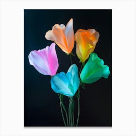 Bright Inflatable Flowers Sweet Pea 3 Canvas Print