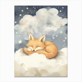 Sleeping Baby Fox 2 Canvas Print
