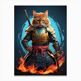 Samurai Cat 2 Canvas Print