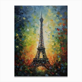 Eiffel Tower Paris France Monet Style 17 Canvas Print