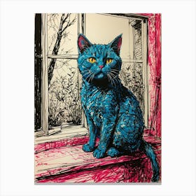 Blue Cat 2 Canvas Print