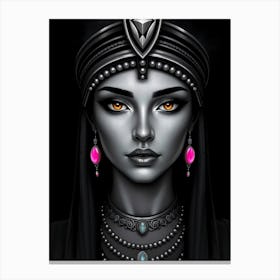 Cleopatra Head Portrait Canvas Print