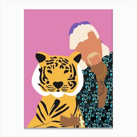 Joe Exotic Pink Tiger 1 Canvas Print