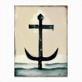 Anchor Symbol 1, Abstract Painting Canvas Print