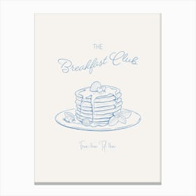 The Breakfast Club - Blue And Cream Canvas Print