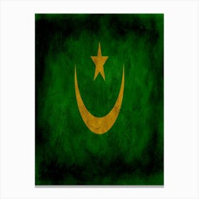 Mauritania Flag Texture Canvas Print