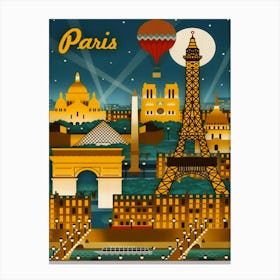 Paris Eiffel Tower Canvas Print