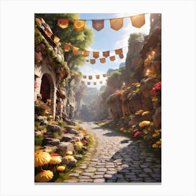 Village In A Fantasy World Canvas Print