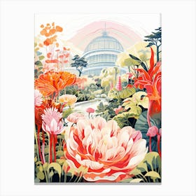 Denver Botanical Gardens Usa Modern Illustration 3 Canvas Print