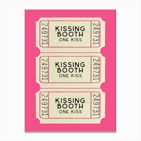 Kissing Booth Ticket Canvas Print