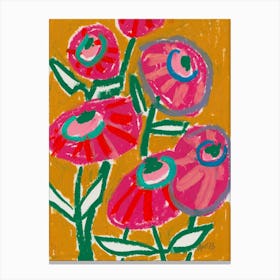 Dahlias, pink Canvas Print