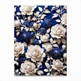 Blue Roses 1 Canvas Print