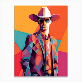 Galactic Rodeo: Pop Art Cowboys of Texas Canvas Print
