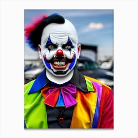Very Creepy Clown - Reimagined 3 Canvas Print