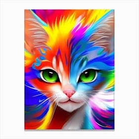 Colorful Cat 1 Canvas Print