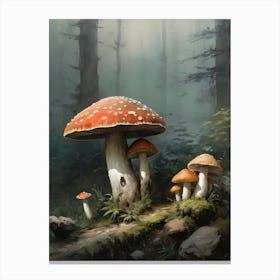 Mushrooms Painting (4) 2 Canvas Print