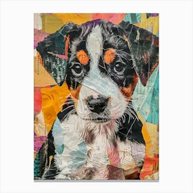 Puppy Kitsch Collage 4 Canvas Print