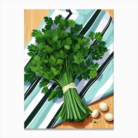 Cilantro Summer Illustration 6 Canvas Print