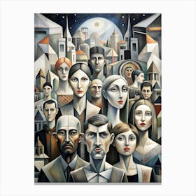 People Of The City Canvas Print