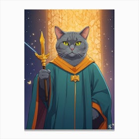 Cat Wizard Canvas Print