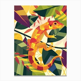 Modern Lizard Abstract Illustration 2 Canvas Print
