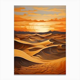 Sunset In The Desert 29 Canvas Print