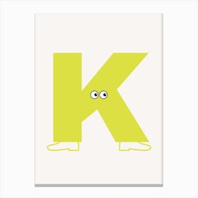 Alphabet Poster K Canvas Print