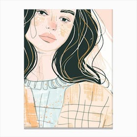 Illustration Of A Girl 2 Canvas Print