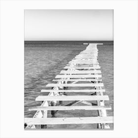 Black And White Pier Canvas Print